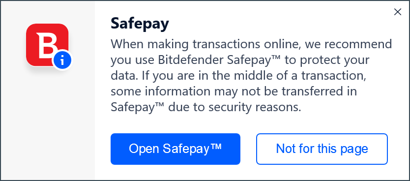 Using Bitdefender Safepay