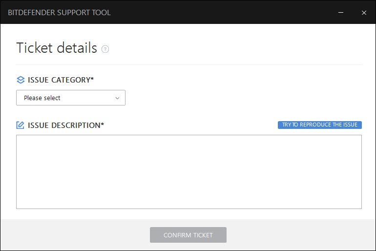 Generate a support tool log when Bitdefender is installed 2
