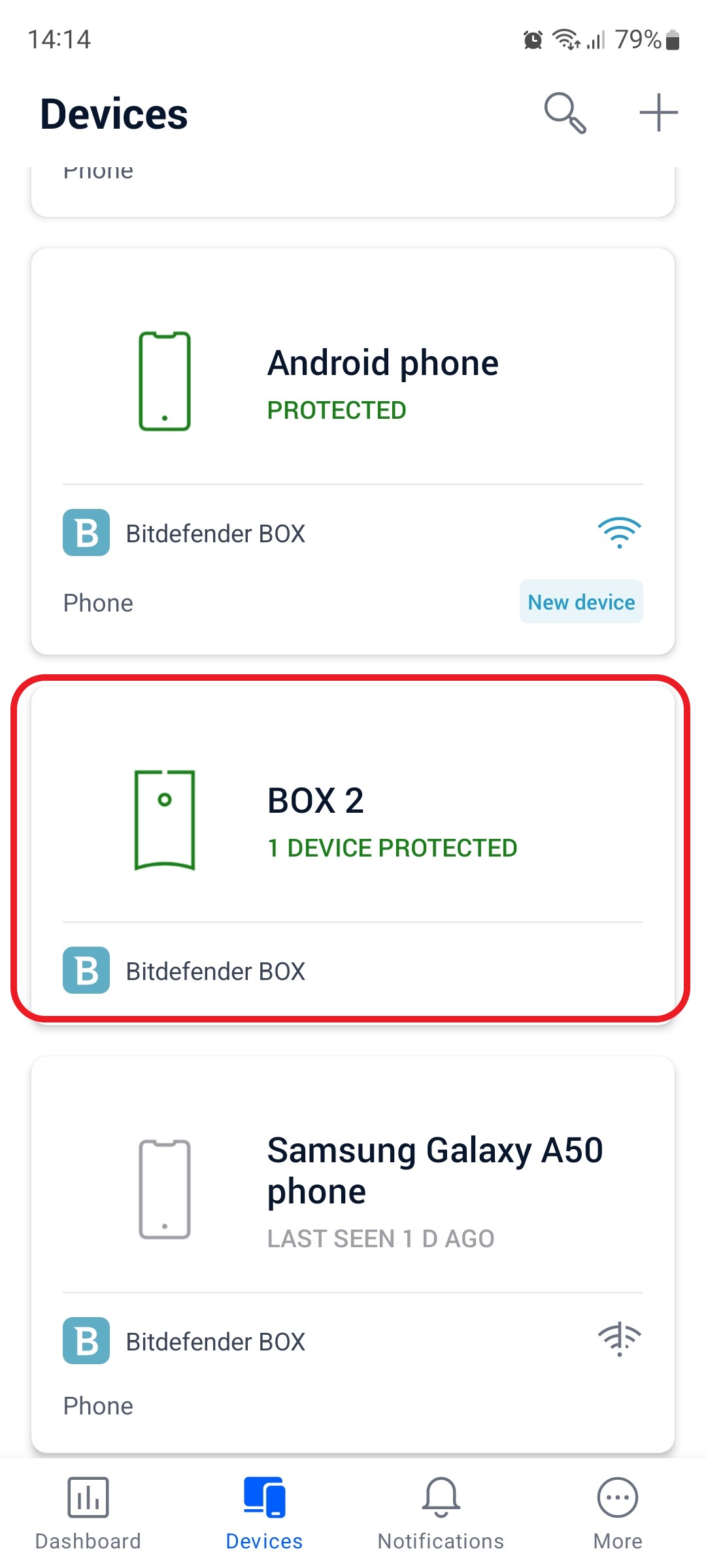 Bitdefender BOX - Devices
