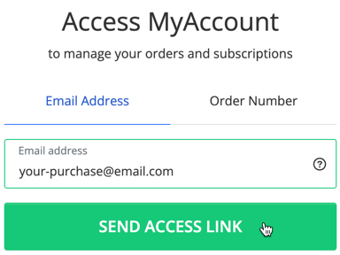 Send access link to retrieve the activation code
