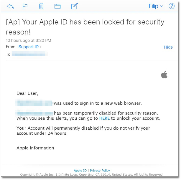 phishing scams: email