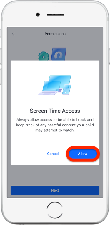 Allow Screen Time access