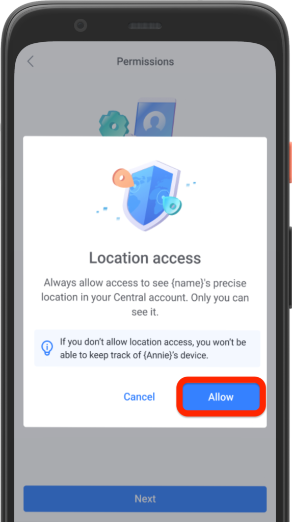Allow Location access