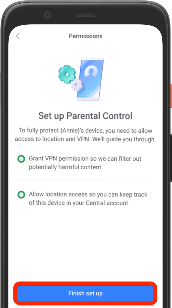 Bitdefender Parental Control Upgrade on Android - Finish setup